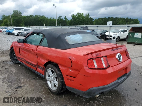 2012 Ford Mustang V6 with VIN 1ZVBP8EMXC5257153, listed as a Copart auction lot 58206405 with 188,460 mi miles and Salvage title. Bid and sale history available at DreamBid. Image 2.