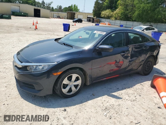 2017 Honda Civic LX z VIN 19XFC2F55HE026662, wystawiony jako Copart lot #55019905 z przebiegiem 81 075 mil mil oraz Szkoda całkowita • Salvage title. Historia ofert i sprzedaży dostępna na DreamBid. Obrazek 1.