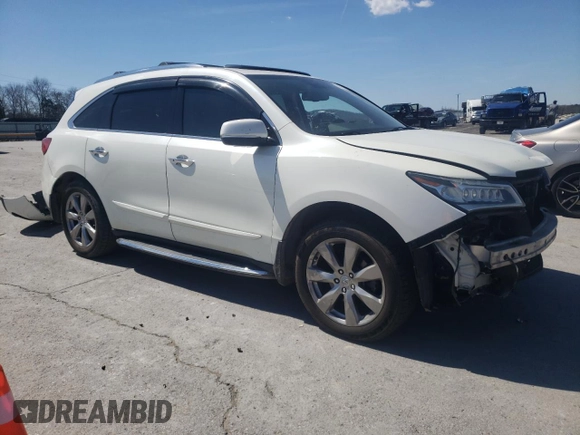 2015 Acura MDX Advance/Entertainment Pkg with VIN 5FRYD4H83FB004786, listed as a Copart auction lot 50079285 with 316,872 mi miles and Salvage Title. Bid and sale history available at carsss.com. Image 4.