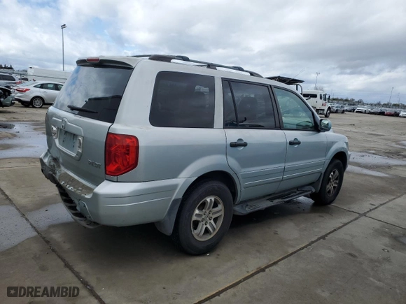 2003 Honda Pilot EX with VIN 2HKYF18563H511761, listed as a Copart auction lot 49004995 with 0 mi miles and Salvage Title. Bid and sale history available at carsss.com. Image 3.