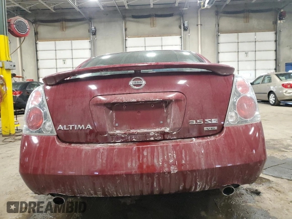 2005 Nissan Altima 3.5 SE with VIN 1N4BL11D45C332350, listed as a Copart auction lot 45106815 with 0 mi miles and Salvage Title. Bid and sale history available at carsss.com. Image 6.