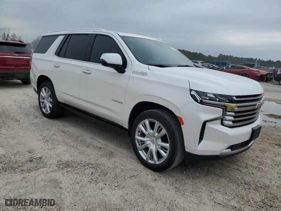 2021 Chevrolet Tahoe High Country with VIN 1GNSCTKL5MR154916, listed as a Copart auction lot 41438455 with 59,469 mi miles and Salvage Title. Bid and sale history available at carsss.com. Image 4.