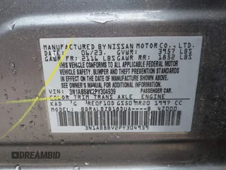 2023 Nissan Sentra S with VIN 3N1AB8BV2PY304939, listed as a IAAI auction lot 41847979 with 32,035 mi miles and . Bid and sale history available at DreamBid. Image 9.