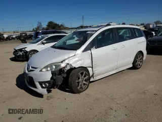 2010 Mazda 5 Sport with VIN JM1CR2WL3A0359912, listed as a Copart auction lot 47116895 with 124,466 mi miles and Salvage Title. Bid and sale history available at carsss.com. Image 1.