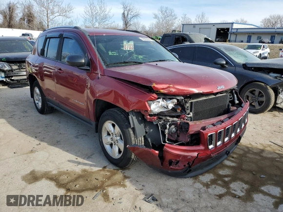 2015 Jeep Compass Sport with VIN 1C4NJCBA7FD190830, listed as a Copart auction lot 42603064 with 106,758 mi miles and Salvage Title. Bid and sale history available at DreamBid. Image 4.
