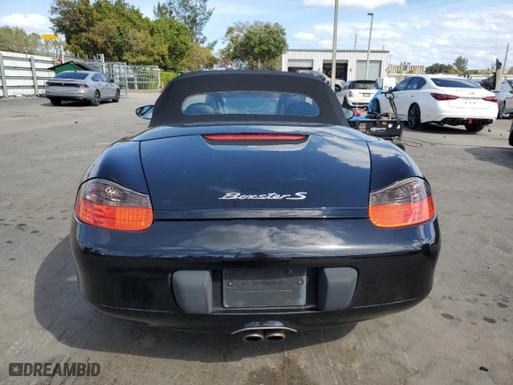 2001 Porsche Boxster S with VIN WP0CB29851U664784, listed as a Copart auction lot 46404485 with 117,816 mi miles and Salvage Title. Bid and sale history available at carsss.com. Image 6.