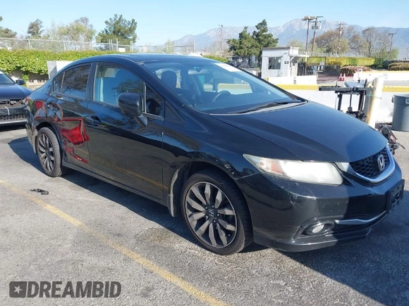 2015 Honda Civic Sedan EX-L with VIN 2HGFB2F93FH555021, listed as a IAAI auction lot 41904781 with 151,982 mi miles. Bid and sale history available at carsss.com. Image 1.