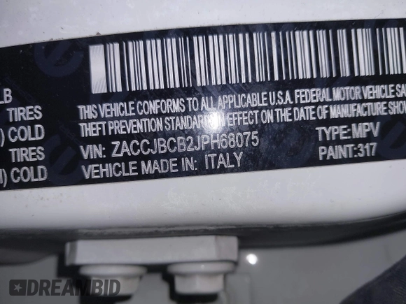 2018 Jeep Renegade Trailhawk с VIN ZACCJBCB2JPH68075, выставлен на аукционе IAAI как лот 41609405 с пробегом 131 139 миль миль и . История ставок и продаж доступна на DreamBid. Изображение 9.