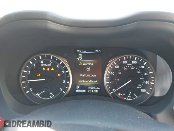 2022 Infiniti Q60 Red Sport 400 with VIN JN1FV7LL2NM680688, listed as a IAAI auction lot 41263397 with 14,001 mi miles and . Bid and sale history available at DreamBid. Image 7.