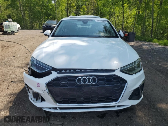 2020 Audi A4 Premium Plus with VIN WAUENAF48LA043648, listed as a Copart auction lot 58335355 with 33,101 mi miles and Salvage title. Bid and sale history available at DreamBid. Image 5.