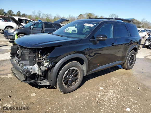 2023 Nissan Pathfinder SV with VIN 5N1DR3BD9PC230150, listed as a Copart auction lot 48236025 with 25,498 mi miles and Salvage Title. Bid and sale history available at carsss.com. Image 1.
