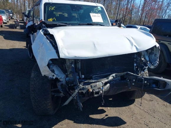 2023 Ford Bronco with VIN 1FMEE5DP0PLC12557, listed as a IAAI auction lot 41854143 with 9,839 mi miles. Bid and sale history available at carsss.com. Image 6.