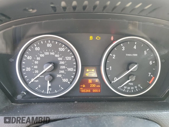 2013 BMW X5 xDrive35i with VIN 5UXZV4C57D0G54931, listed as a Copart auction lot 54231615 with 185,246 mi miles and Salvage Title. Bid and sale history available at carsss.com. Image 9.