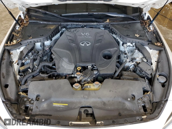 2020 Infiniti Q50 Red Sport 400 with VIN JN1FV7AR4LM660818, listed as a Copart auction lot 53463684 with 78,690 mi miles and Salvage Title. Bid and sale history available at carsss.com. Image 11.