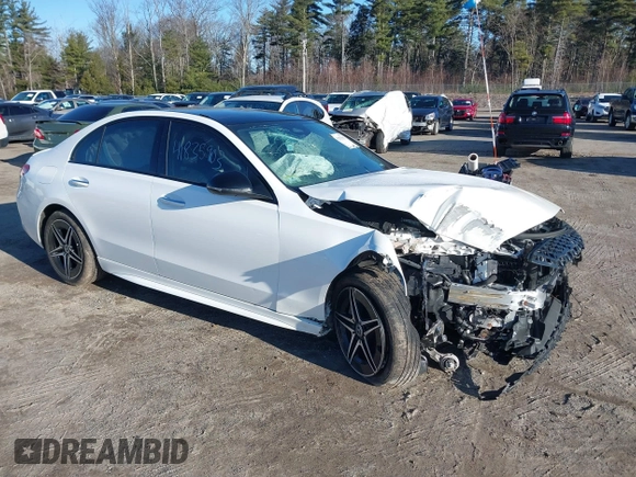 2023 Mercedes-Benz C 300 with VIN W1KAF4HB2PR082535, listed as a IAAI auction lot 41835903 with 38,692 mi miles and . Bid and sale history available at DreamBid. Image 1.