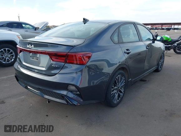 2023 Kia Forte GT-Line with VIN 3KPF54AD7PE672949, listed as a IAAI auction lot 41705154 with 14,897 mi miles. Bid and sale history available at carsss.com. Image 4.