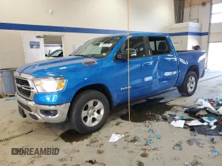 2021 Ram 1500 Big Horn with VIN 1C6SRFFT4MN513321, listed as a Copart auction lot 50898185 with Not provided miles and Salvage title. Bid and sale history available at DreamBid. Image 1.