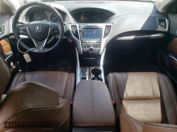 2020 Acura TLX Technology with VIN 19UUB2F43LA004089, listed as a Copart auction lot 56163775 with 56,653 mi miles and Salvage title. Bid and sale history available at DreamBid. Image 8.