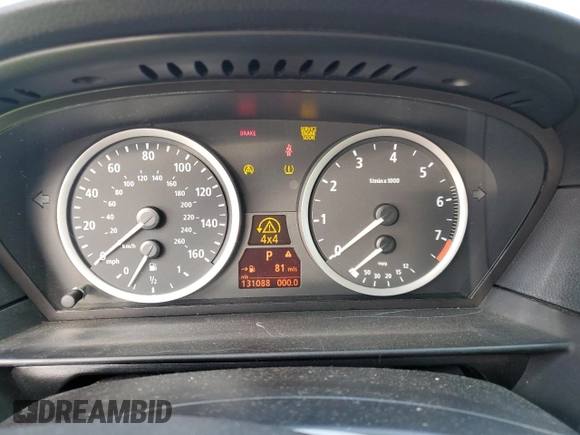 2007 BMW 5 Series 530xi with VIN WBANN73587CN03854, listed as a Copart auction lot 84946824 with 131,088 mi miles and Salvage title. Bid and sale history available at DreamBid. Image 9.