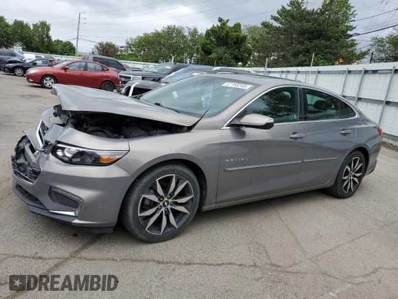 2018 Chevrolet Malibu LT with VIN 1G1ZD5ST1JF252315, listed as a Copart auction lot 57168245 with 75,350 mi miles and Salvage title. Bid and sale history available at DreamBid. Image 1.