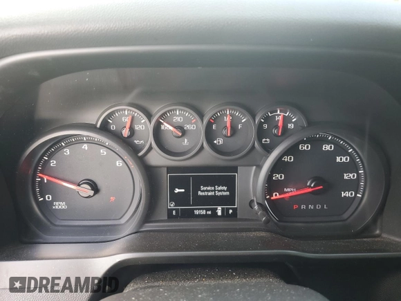2020 Chevrolet Silverado 1500 Custom with VIN 3GCPWBEH9LG313667, listed as a Copart auction lot 82297064 with 19,158 mi miles and Salvage Title. Bid and sale history available at carsss.com. Image 9.
