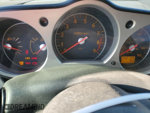 2007 Nissan 350Z with VIN JN1BZ34D27M504021, listed as a Copart auction lot 84696534 with 142,104 mi miles and Salvage Title. Bid and sale history available at DreamBid. Image 9.