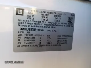 2013 Chevrolet Equinox LTZ with VIN 2GNFLFE30D6191026, listed as a Copart auction lot 87463714 with 152,920 mi miles and Salvage Title. Bid and sale history available at carsss.com. Image 12.