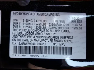2020 Honda CR-V Touring with VIN 5J6RW2H94LL014551, listed as a Copart auction lot 51350075 with 42,010 mi miles and Salvage Title. Bid and sale history available at DreamBid. Image 15.