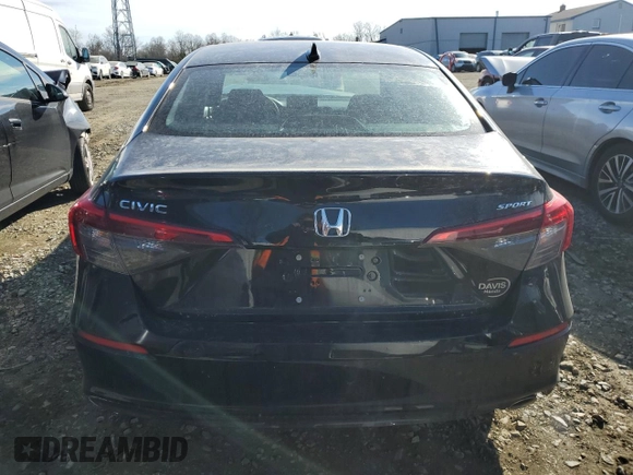 2024 Honda Civic Sport with VIN 2HGFE2F51RH519868, listed as a Copart auction lot 42130745 with 22,616 mi miles and Salvage Title. Bid and sale history available at DreamBid. Image 6.
