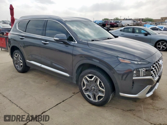 2021 Hyundai Santa Fe Limited with VIN 5NMS4DAL2MH343332, listed as a Copart auction lot 50752055 with 91,219 mi miles and Salvage Title. Bid and sale history available at carsss.com. Image 4.