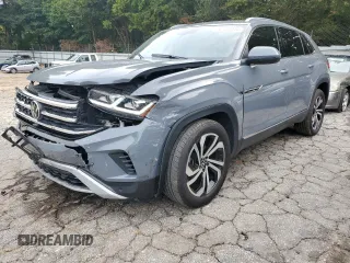 2021 Volkswagen Atlas SEL Premium with VIN 1V2TE2CA9MC233344, listed as a Copart auction lot 67755073 with 22,039 mi miles and . Bid and sale history available at DreamBid. Image 1.