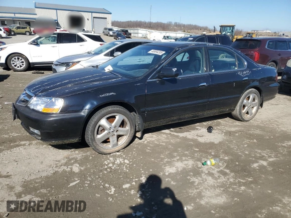 2003 Acura TL Type S with VIN 19UUA56843A072425, listed as a Copart auction lot 46904205 with 0 mi miles and Salvage Title. Bid and sale history available at carsss.com. Image 1.