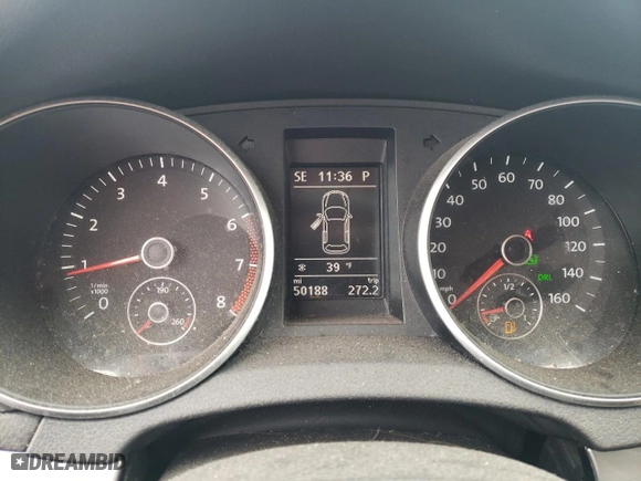 2013 Volkswagen Golf w/Conv & Sunroof with VIN WVWBB7AJ0DW119981, listed as a Copart auction lot 45089665 with 50,188 mi miles and Salvage Title. Bid and sale history available at carsss.com. Image 9.