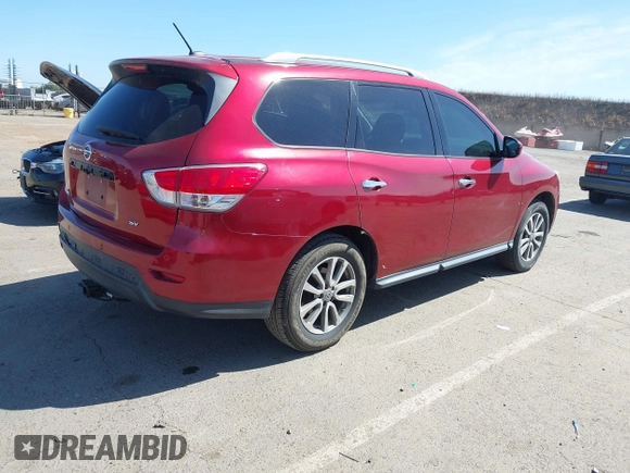 2015 Nissan Pathfinder SL with VIN 5N1AR2MMXFC685162, listed as a IAAI auction lot 42325622 with 172,897 mi miles and . Bid and sale history available at DreamBid. Image 4.