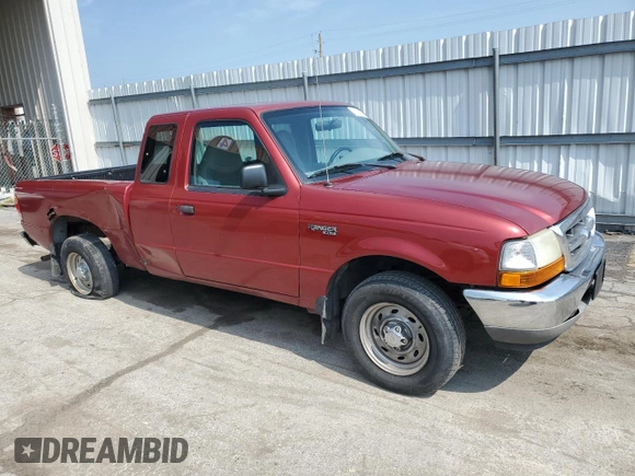 1999 Ford Ranger XL with VIN 1FTYR14V2XPB56627, listed as a Copart auction lot 57036435 with 215,050 mi miles and Salvage title. Bid and sale history available at DreamBid. Image 4.
