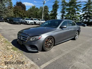2018 Mercedes-Benz E 300 with VIN WDDZF4JB9JA479677, listed as a Copart auction lot 66208945 with 213,830 mi miles and Clean title. Bid and sale history available at DreamBid. Image 1.