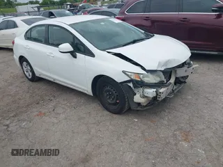 2013 Honda Civic LX with VIN 2HGFB2F53DH501552, listed as a IAAI auction lot 42182299 with 286,813 mi miles and . Bid and sale history available at DreamBid. Image 1.