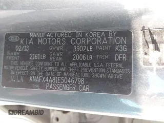 2014 Kia Forte EX with VIN KNAFX4A81E5046798, listed as a IAAI auction lot 41982719 with 141,138 mi miles. Bid and sale history available at carsss.com. Image 9.