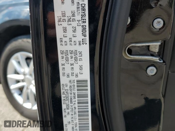 2014 Dodge Journey SXT with VIN 3C4PDCBG5ET126590, listed as a Copart auction lot 54770335 with 126,950 mi miles and Salvage Title. Bid and sale history available at DreamBid. Image 14.