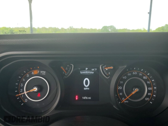 2025 Jeep Wrangler Sport S with VIN 1C4PJXDG7SW536309, listed as a Copart auction lot 53847575 with 1,476 mi miles and Salvage title. Bid and sale history available at DreamBid. Image 9.