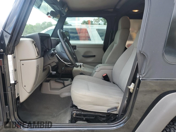 2006 Jeep Wrangler Sport with VIN 1J4FA49S36P704481, listed as a Copart auction lot 48362505 with 122,600 mi miles and Salvage Title. Bid and sale history available at carsss.com. Image 7.