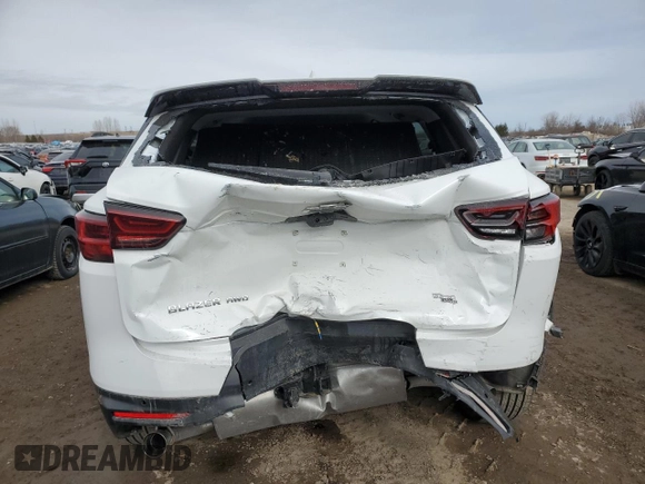 2024 Chevrolet Blazer LT with VIN 3GNKBJRSXRS209546, listed as a Copart auction lot 48401945 with 7,025 mi miles and Salvage title. Bid and sale history available at DreamBid. Image 6.