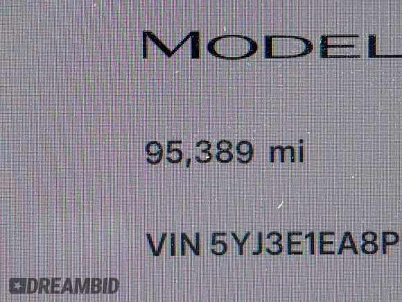 2023 Tesla Model 3 z VIN 5YJ3E1EA8PF384806, wystawiony jako IAAI lot #42526063 z przebiegiem 95 389 mil mil oraz . Historia ofert i sprzedaży dostępna na DreamBid. Obrazek 15.