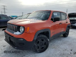 2015 Jeep Renegade Sport with VIN ZACCJBAT9FPB85750, listed as a Copart auction lot 45538775 with 134,812 mi miles and Salvage Title. Bid and sale history available at DreamBid. Image 1.