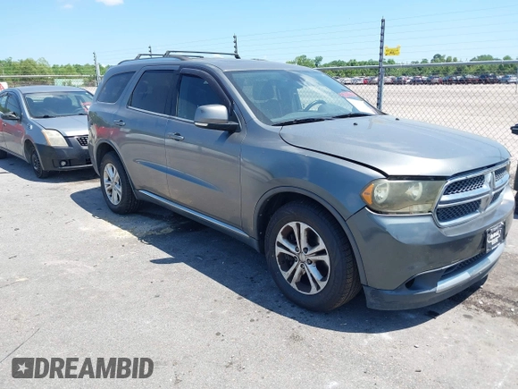 2011 Dodge Durango Crew with VIN 1D4SE4GT5BC639156, listed as a IAAI auction lot 42147490 with 204,285 mi miles and . Bid and sale history available at carsss.com. Image 1.