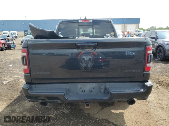 2019 Ram 1500 Big Horn with VIN 1C6SRFFT8KN710134, listed as a Copart auction lot 61553935 with 37,473 mi miles and Salvage title. Bid and sale history available at DreamBid. Image 6.