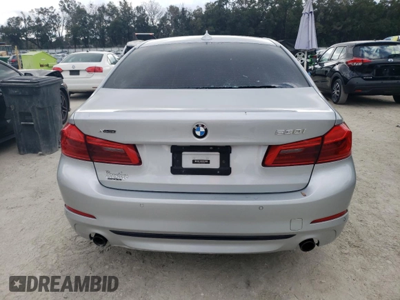 2018 BMW 5 Series 530i xDrive with VIN WBAJA7C59JG907384, listed as a Copart auction lot 43800145 with 95,961 mi miles and Salvage Title. Bid and sale history available at carsss.com. Image 6.