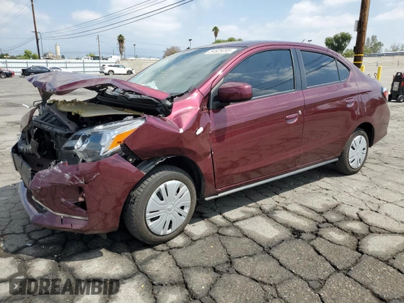 2024 Mitsubishi Mirage ES z VIN ML32FUFJXRHF01755, wystawiony jako Copart lot #54625095 z przebiegiem 12 054 mil mil oraz Szkoda całkowita • Salvage title. Historia ofert i sprzedaży dostępna na DreamBid. Obrazek 1.