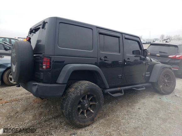2015 Jeep Wrangler Unlimited Sport with VIN 1C4HJWDG3FL653486, listed as a Copart auction lot 43777505 with 0 mi miles and Salvage Title. Bid and sale history available at carsss.com. Image 3.