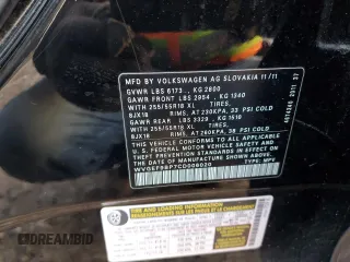 2012 Volkswagen Touareg Sport z VIN WVGEF9BP7CD006020, wystawiony jako Copart lot #88211145 z przebiegiem 180 729 mil mil oraz Szkoda całkowita • Salvage title. Historia ofert i sprzedaży dostępna na DreamBid. Obrazek 13.